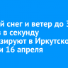 Мокрый снег и ветер до 35 метров в секунду прогнозируют в Иркутской области 16 апреля