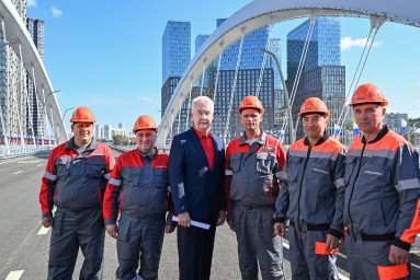 Открытие моста Академика Королева через Москву-реку и новых дорог в Мневниковской пойме