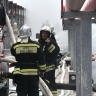 В Междуреченске загорелась крыша пятиэтажки
