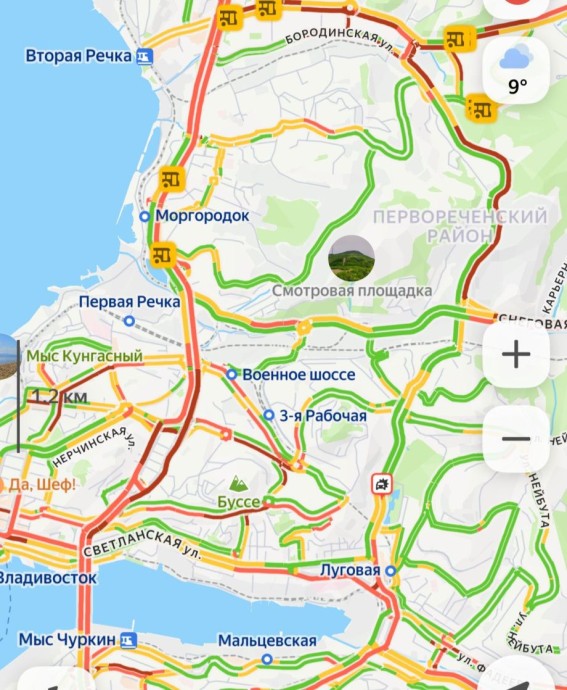 Город замер: во Владивостоке снова 10-балльные пробки Город замер: во Владивостоке снова 10-балльные пробки