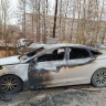 В Тверской области ночью на парковке у дома сгорела иномарка