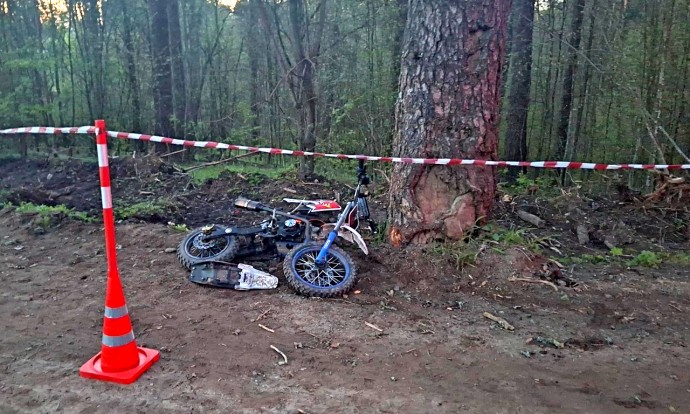 В Маревском округе мужчина врезался в дерево и получил травмы на «Демон Байке»
