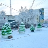 Фотофакт: территорию Дворца детского творчества в Якутске украсили к Новому году
