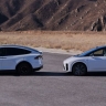 На фото в профиль новейший электромобиль Li i8 сравнивается с Tesla Model X
