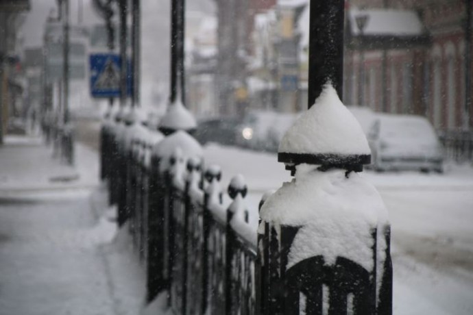 Снегопад движется на Астрахань 