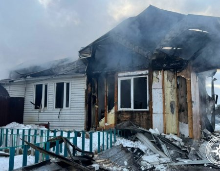 В Башкирии в рождественское утро случился пожар