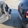 Джип врезался в Toyota Corolla на пр. Мира в Южно-Сахалинске