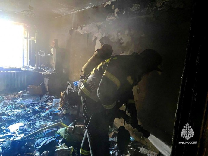 На пожаре в Киреевске пострадала 86-летняя женщина