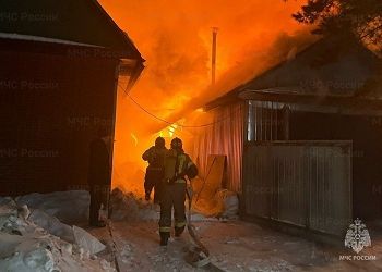 Частное подворье тушили в Благовещенске