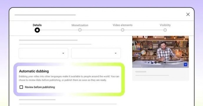 YouTube расширяет доступ к функции автоматического дубляжа видеороликов