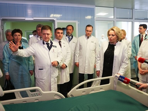 Председатель Совета Федерации РФ и Глава Мордовии посетили поликлинику Республиканского онкологического диспансера