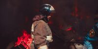 В Астрахани бушевал крупный пожар в соседних домах