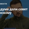 В Госдуме дали совет Зеленскому
