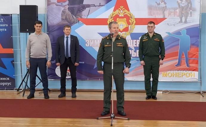 На Сахалине открыли чемпионат по зимнему офицерскому троеборью и военно-прикладному спорту биатлону