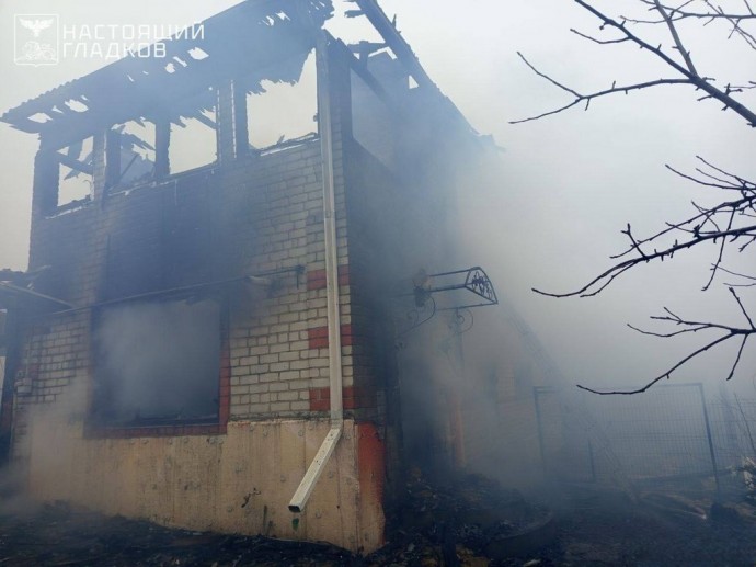 В Белгородском районе в результате атаки украинского дрона сгорел частный дом