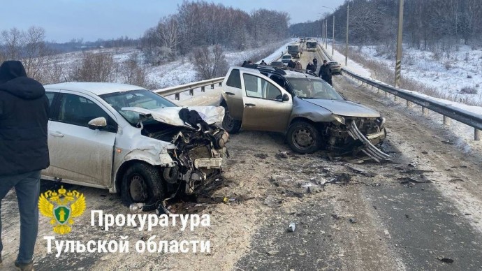 В ГАИ сообщили подробности массового ДТП в Щёкинском районе