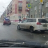 Два универсала столкнулись на перекрёстке в Южно-Сахалинске