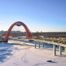 На Живописном мосту начали монтаж архитектурно-художественной подсветки
