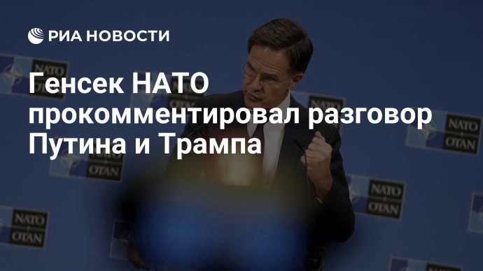 Генсек НАТО прокомментировал разговор Путина и Трампа