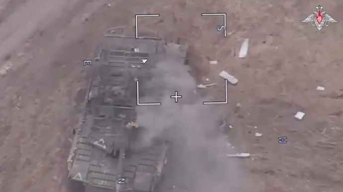 В Курской области дроном-камикадзе «Ланцет» подбит очередной танк M1 Abrams производства США