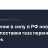 Вступление в силу в РФ новых правил поставки газа перенесли на сентябрь