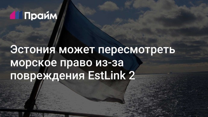 Эстония может пересмотреть морское право из-за повреждения EstLink 2