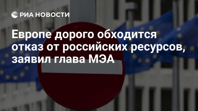 Европе дорого обходится отказ от российских ресурсов, заявил глава МЭА