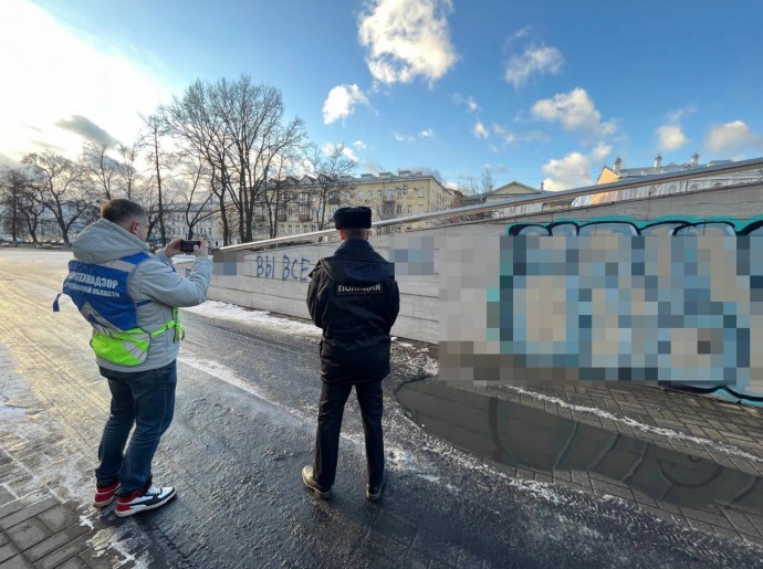 Более 200 тысяч рублей придется заплатить вандалам за граффити на фасаде «Горки» в Ярославле