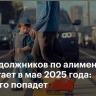 С 25 мая 2025 года в России заработает открытый реестр должников по алиментам